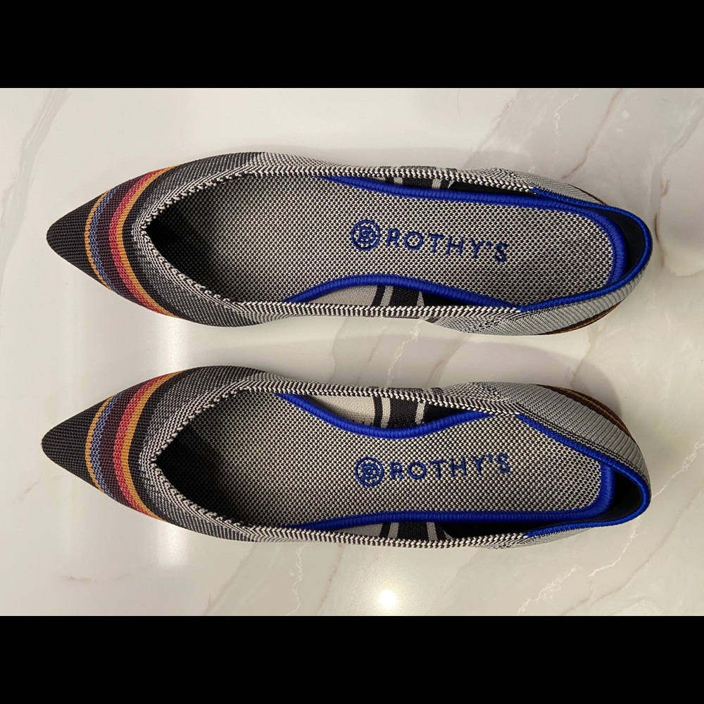 Rothy’s Size 12 VIB Inverse Stripe Points